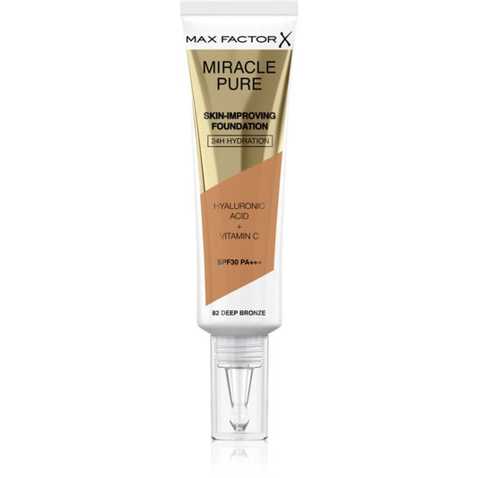 Max Factor, Miracle Pure, Liquid Foundation, 82, Deep Bronze, SPF30, 30 ml