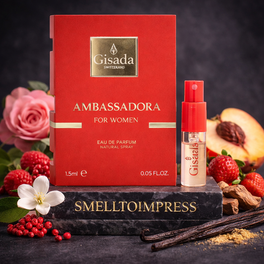 stylish image of Gisada Ambassadora 1.5ML 0.05 fl. oz. official perfume sample