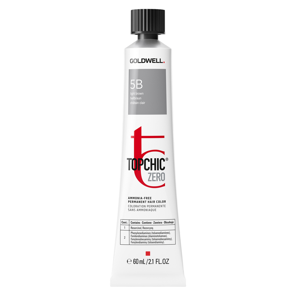 Goldwell, TopChic Zero, Permanent Hair Dye, 5B Light Brown, 60 ml