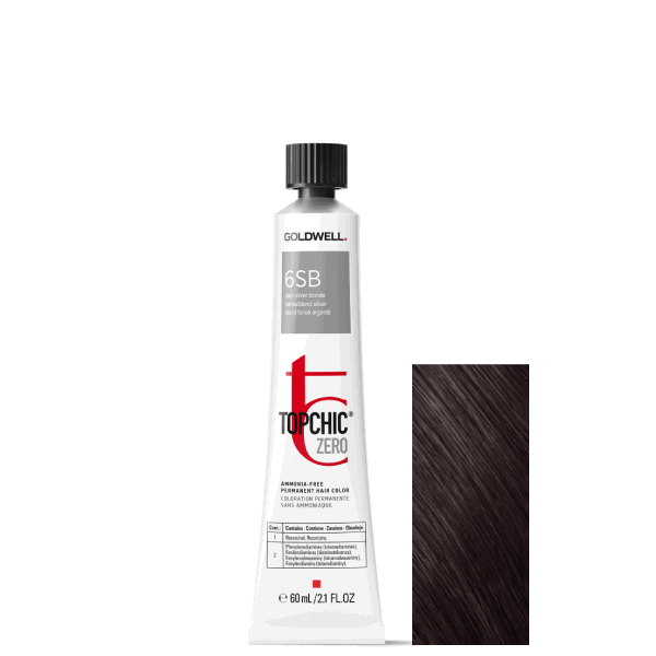 Goldwell, TopChic Zero, Permanent Hair Dye, 6SB Silver Blonde, 60 ml