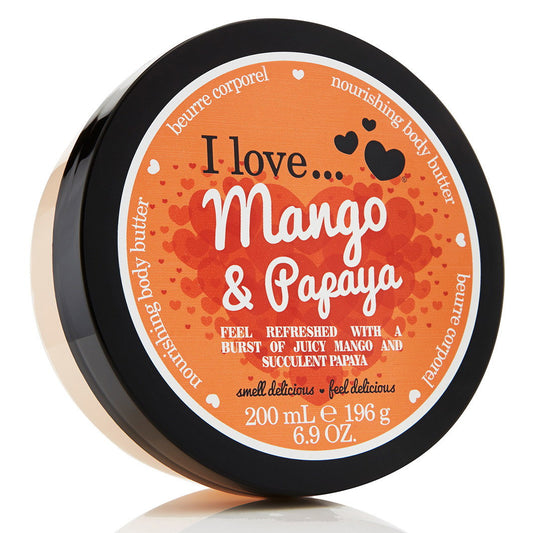 I Love, Mango & Papaya, Hydrating, Body Butter, 200 ml