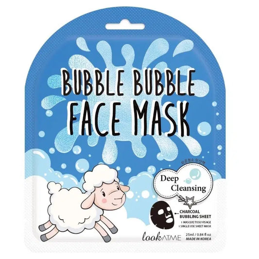 Look At Me, Bubble Bubble, Charcoal, Deep Cleansing, Sheet Mask, For Face, 25 ml