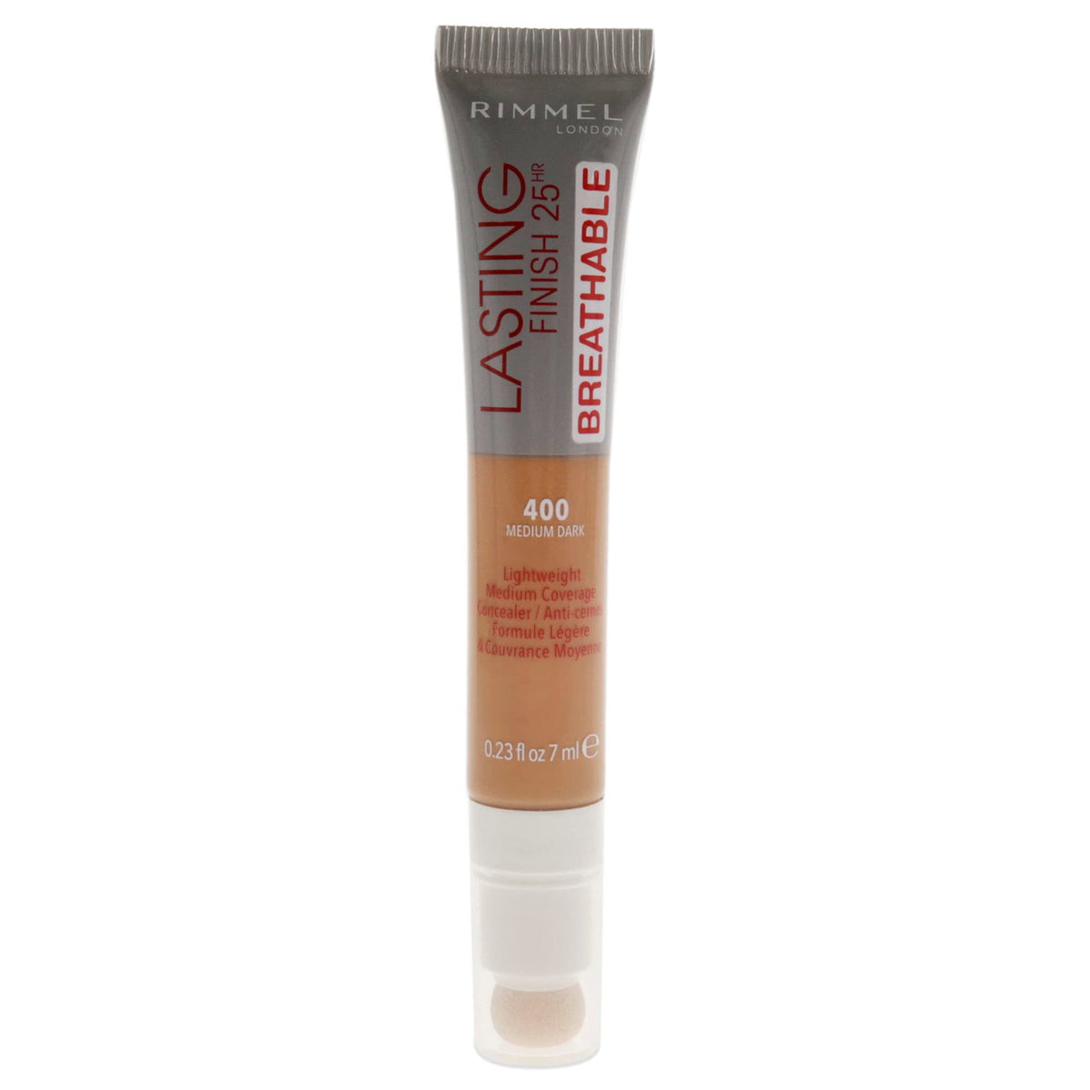 Rimmel London, Lasting Finish, Natural Medium Coverage, Cream Concealer, 400, Medium Dark, 7 ml